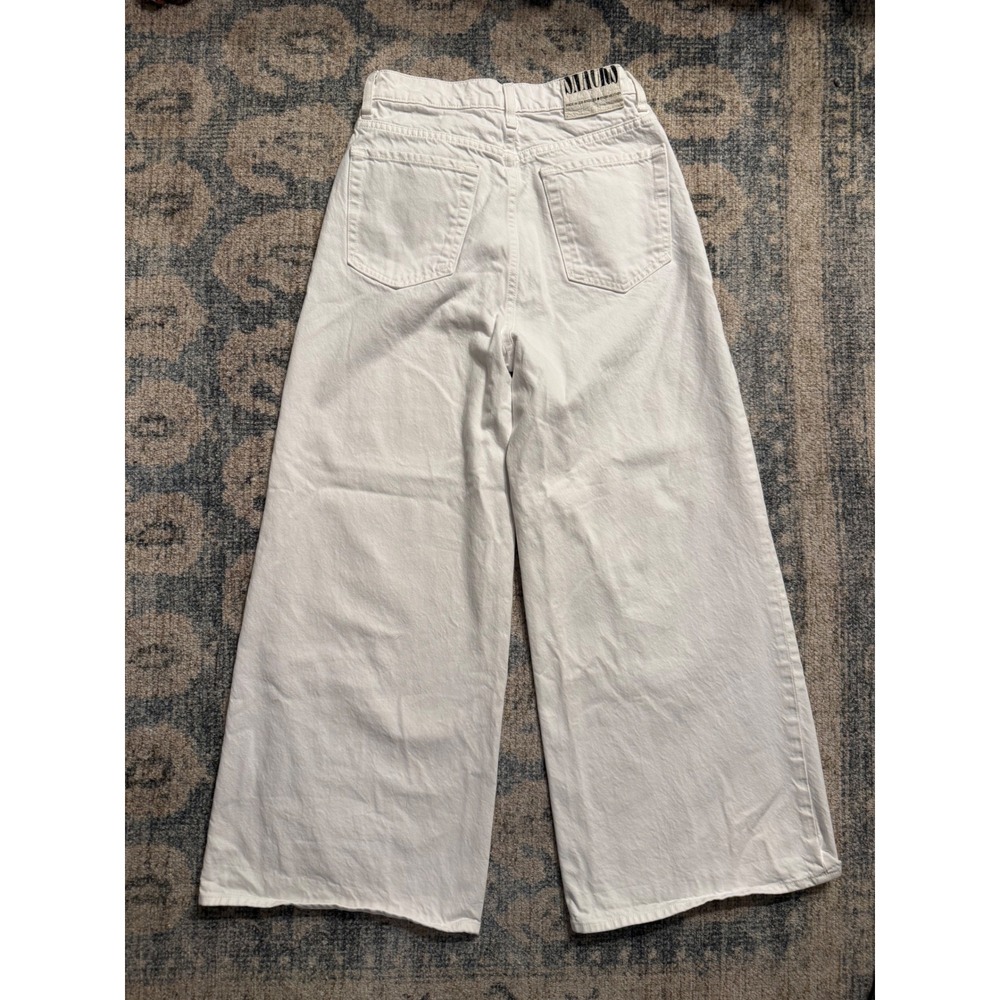 MOTHER Snacks High Waisted Push Pop Crop Jeans White Size 27 Excellent Condition - Picture 2 of 7
